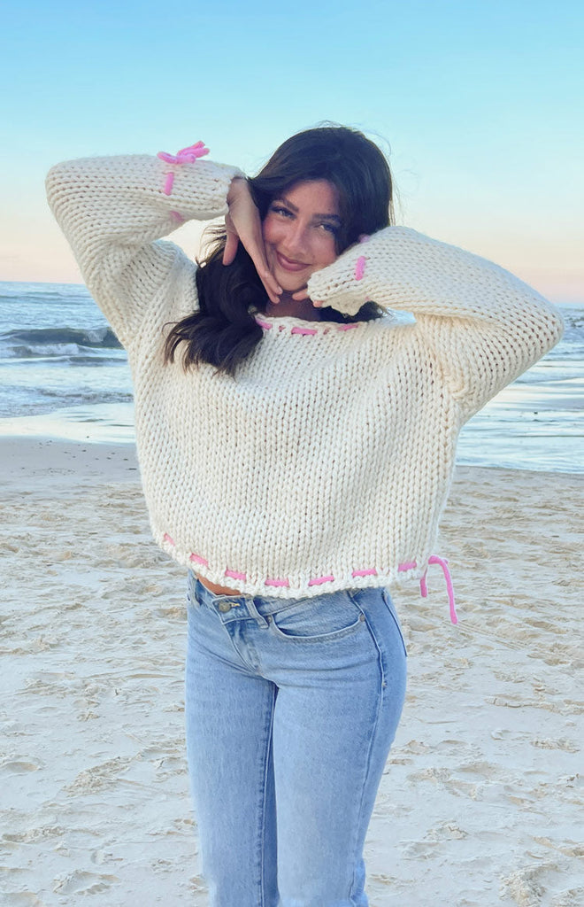 Bea Cream Sweater – Beginning Boutique NZ