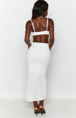 Catalina Cut Out Midi Dress White Image