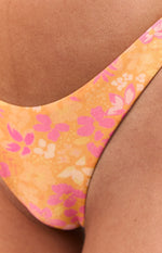 9.0 Swim Bahamas Orange Floral Bikini Bottoms Image