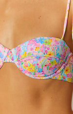 9.0 Swim Bianca Painted Floral Bikini Top Image