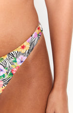 9.0 Swim Bianca White Zebra Floral Bikini Bottoms Image