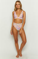 9.0 Swim Byron Painted Floral Bikini Top