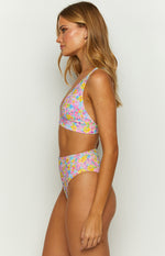 9.0 Swim Byron Painted Floral Bikini Top Image