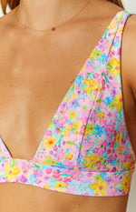 9.0 Swim Byron Painted Floral Bikini Top Image