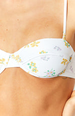 9.0 Swim Jamilla White Floral Print Bikini Top Image