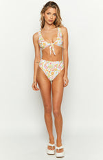 9.0 Swim Majorca Summer Multi Print High Waisted Bikini Bottoms Image