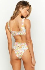 9.0 Swim Majorca Summer Multi Print High Waisted Bikini Bottoms Image