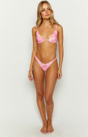 9.0 Swim Montego Pink Hibiscus Bikini Top