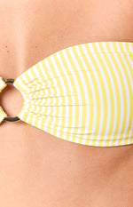 9.0 Swim Raven Yellow Stripe Bikini Top Image