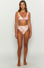 9.0 Swim St Lucia Wavy Sun Multi Print Bikini Top Image