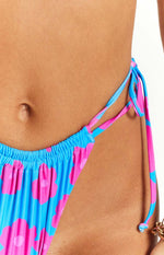 9.0 Swim Sumba Blue Floral Bikini Bottom Image