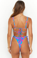 9.0 Swim Sumba Blue Floral Bikini Top Image