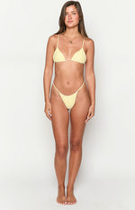 9.0 Swim Sydney Yellow Stripe Bikini Bottoms Image