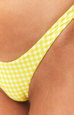 9.0 Swim Yellow Gingham Bahamas Bikini Bottoms Image