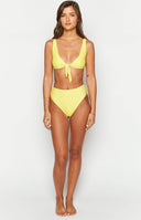 9.0 Swim Yellow Gingham Majorca Bikini Bottoms