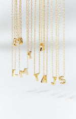 18k Letter Gold Necklace Image