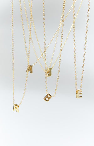 18k Letter Gold Necklace