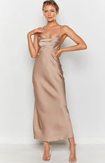 Taleah Cut Out Maxi Dress Mocha Image