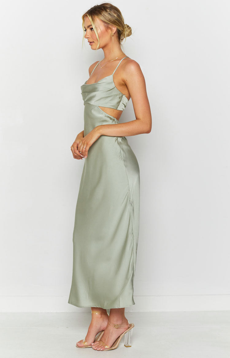 Taleah Cut Out Maxi Dress Sage Image