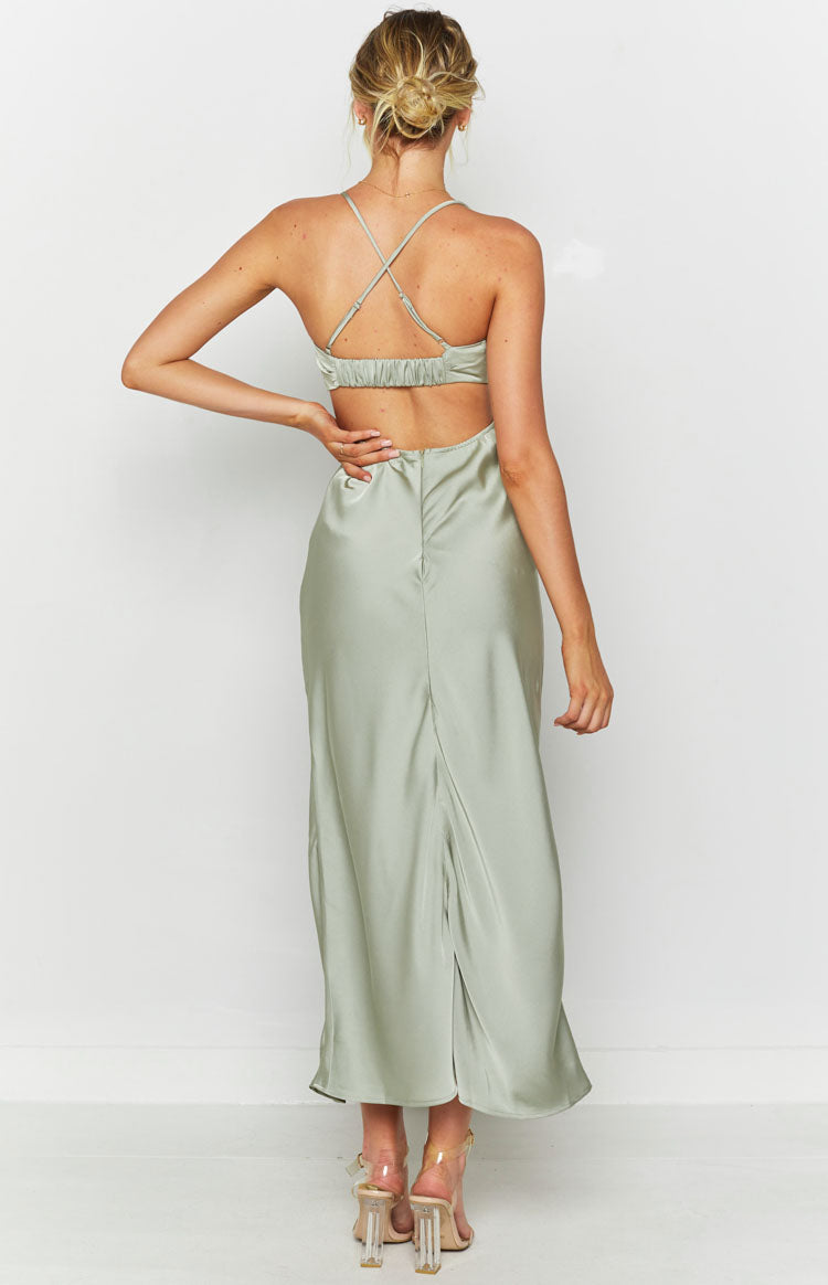 Taleah Cut Out Maxi Dress Sage Image