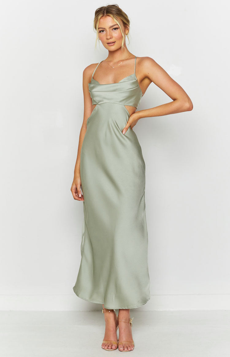 Taleah Cut Out Maxi Dress Sage Image