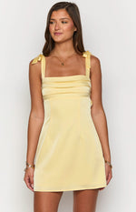 Akira Yellow Tie Mini Dress Image