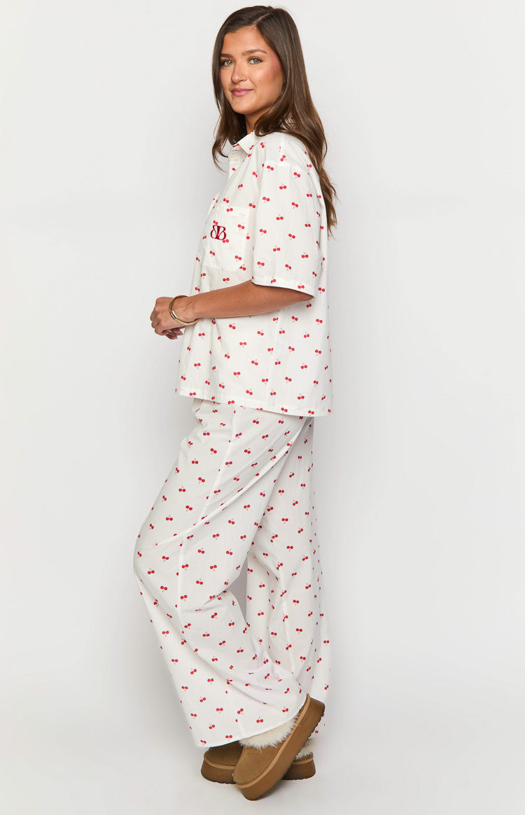 Alexea Cherry Print Pajama Pants Image