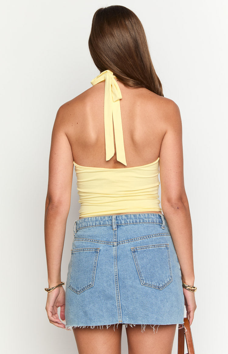 Amora Yellow Crop Top Image