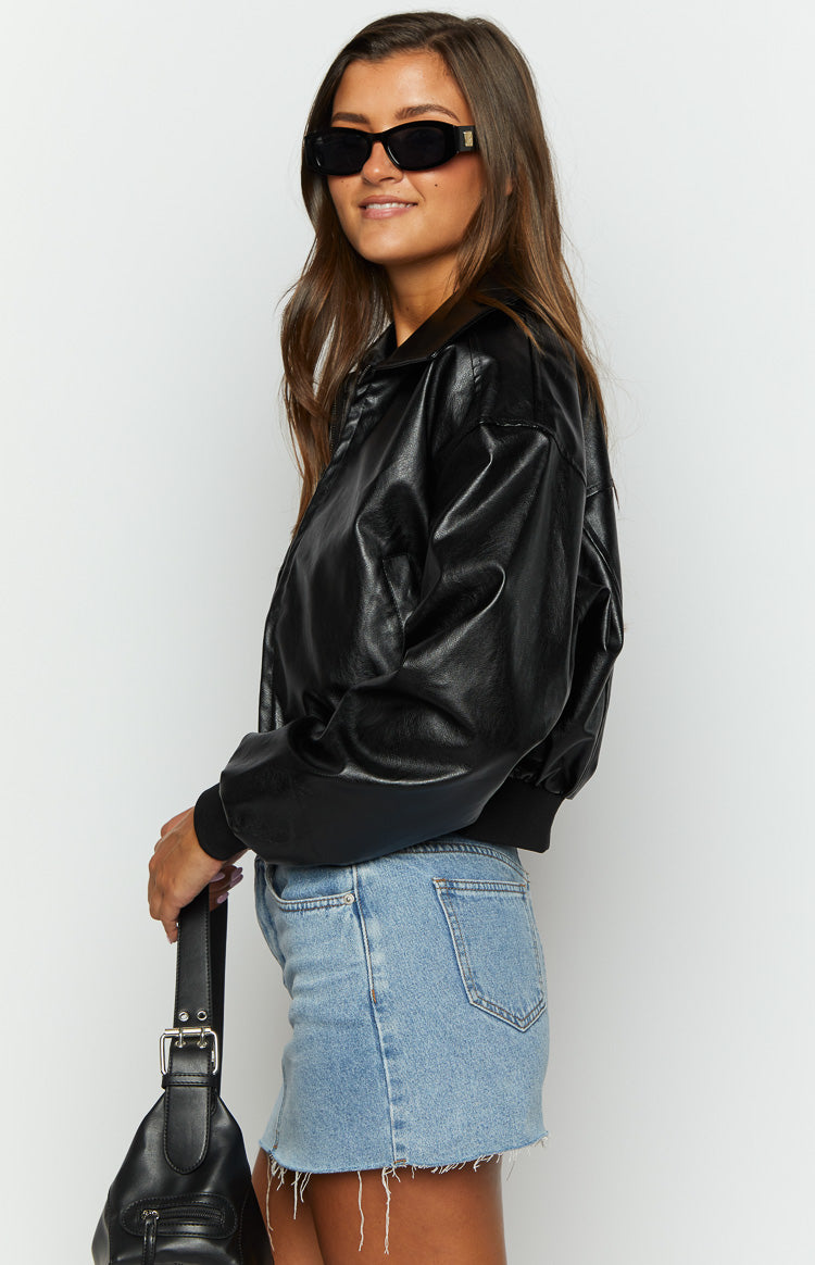 Abbi Black Cropped Jacket Image