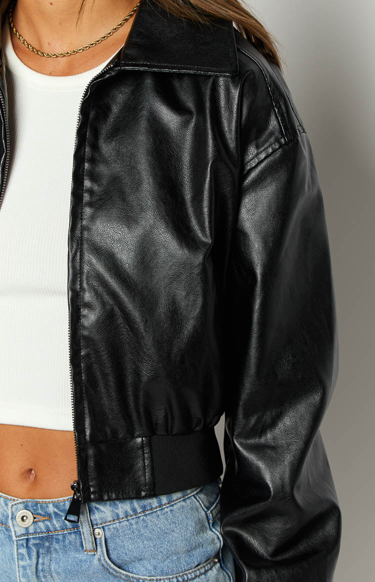 Abbi Black Cropped Jacket Image