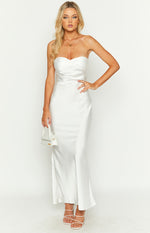 Abbie White Maxi Formal Dress Image