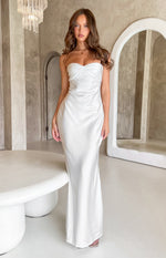 Abbie White Maxi Formal Dress Image