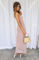 Abelle Light Brown Maxi Bandeau Dress Image