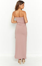 Abelle Light Brown Maxi Bandeau Dress Image