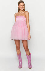 Abigail Pink Strapless Mini Dress Image