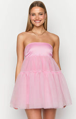 Abigail Pink Strapless Mini Dress Image