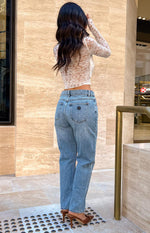 Abrand Scout 95 Mid Straight Crop Blue Jeans Image