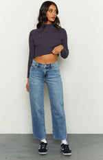 Abrand Scout 95 Mid Straight Crop Blue Jeans Image