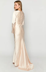 Addina Cream Long Sleeve Maxi Dress Image