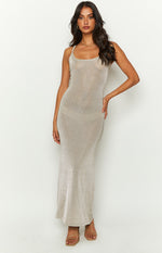 Adore Golden Knit Maxi Dress Image