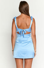 Akira Blue Tie Mini Dress Image