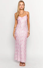 Alanna Pink Lace Maxi Dress Image