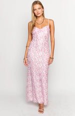 Alanna Pink Lace Maxi Dress Image