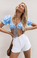 Alannah Crop Top Pastel Blue