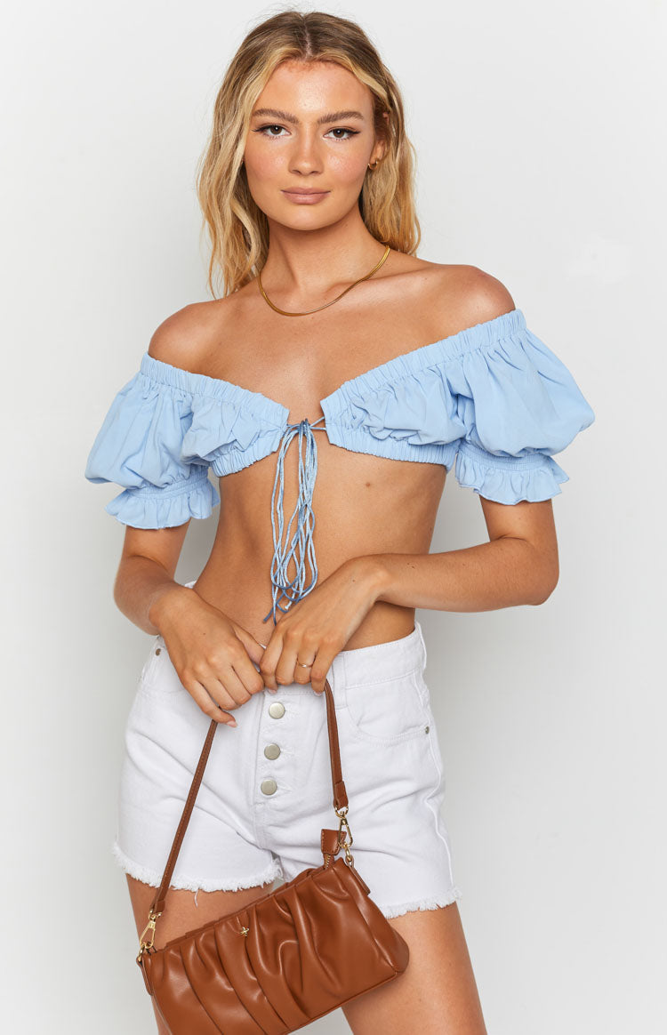 Alannah Crop Top Pastel Blue Image