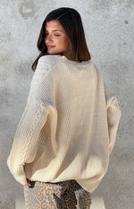 Alex Cream Oversized Sweater Image