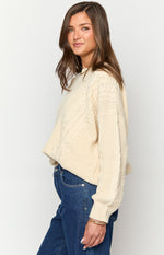 Alex Cream Oversized Sweater Image