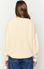 Alex Cream Oversized Sweater Image