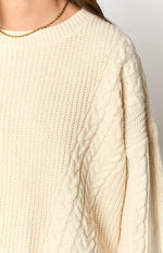 Alex Cream Oversized Sweater Image