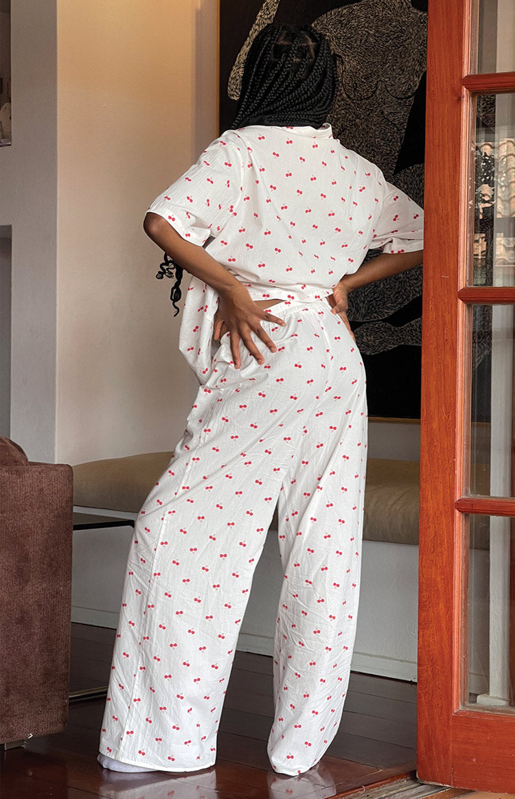 Alexea Cherry Print Pajama Pants Image